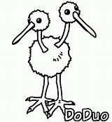 Doduo Coloring Pages Template sketch template