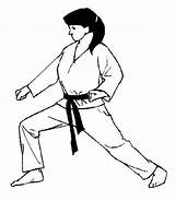 Karate Sparring sketch template