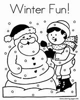 Coloring Pages Fun Winter Color Printable Print Book sketch template