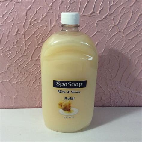 spa soap milk honey cream hand soap refill  oz  spasoap soap