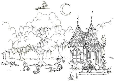 haunted house coloring book  coloring pages
