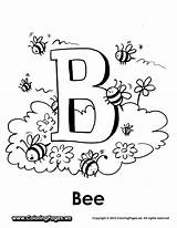 Coloring Bee Pages Kids Printable Bees Color Preschool Bumble Print Colouring Sheets Letter School Projects Choose Board Honey Crafts Online sketch template