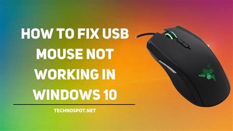 fix usb mouse  working  windows
