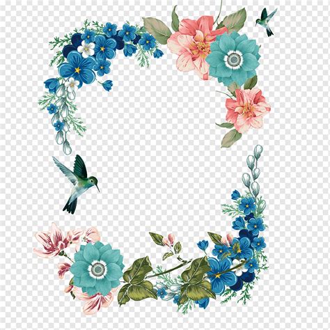 fresh floral borders fresh flowers frame png pngwing