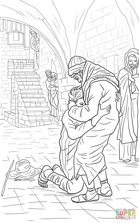 prodigal son draw  scene  prodigal son coloring pages