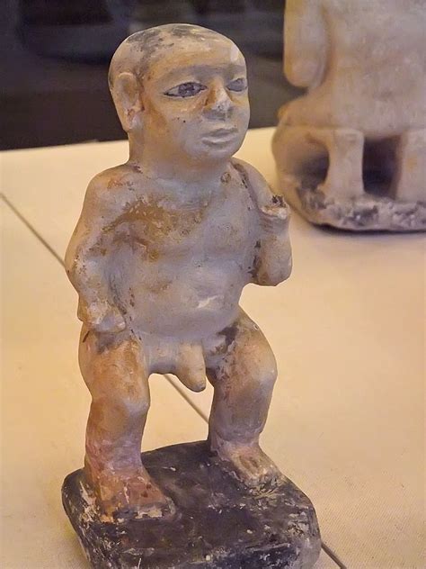 limestone statue of male dwarf from old kingdom tomb of co… flickr