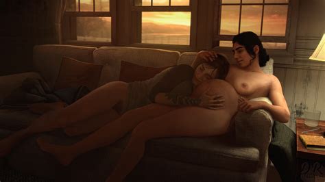 rule 34 2girls 3d 4k absurdres areolae breasts dina the last of us