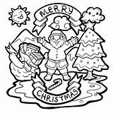 Doodle Santa Christmas Premium Celebrating Claus Drawn Vector Hand sketch template