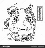 Earth Sad Global Face Drawn Planet Warming Illustration Stock Pollution Hand Vector Ecological Concept Depositphotos sketch template
