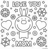 Mum Maman Coloriage Meres Taime Fete Comments sketch template