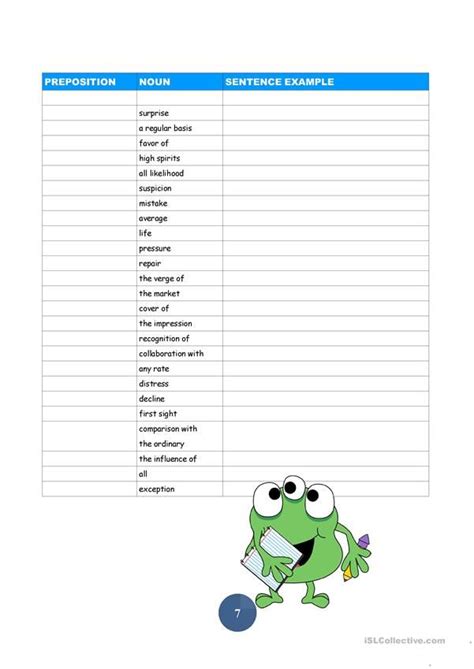 advanced prepositions review english esl worksheets  distance