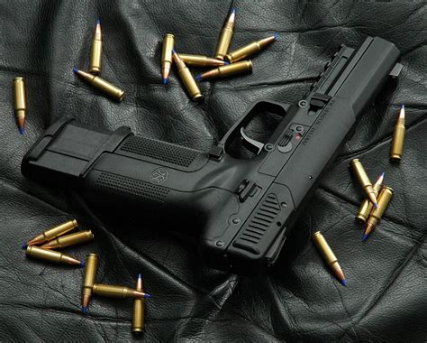 fn    extraordinary pistol chambered  unusual caliber