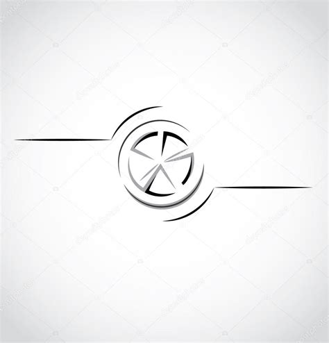 abstract car wheel rim logo stock vector image  cannamaximenko