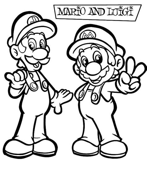 mario  luigi coloring pages  print  coloring pages