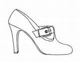 Shoes Coloring Para Shoe Chic Platform Imagen Imagens Zapatos Coloringcrew Colorear Dibujo Mujer Draw sketch template