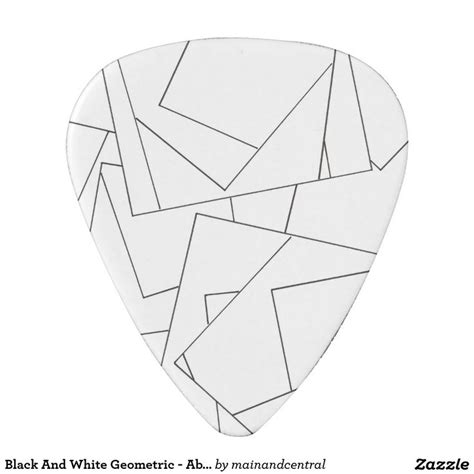 black  white geometric stylish modern guitar pick zazzlecom
