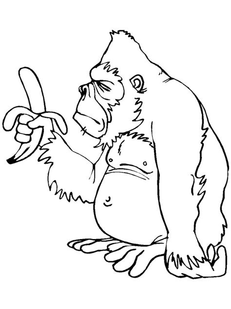 coloring page monkey  banana warehouse  ideas