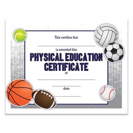 physical education certificate pack andersons
