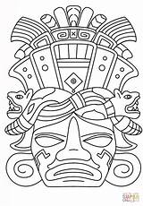 Mayan Coloring Mask Maya Pages Printable Kids Drawing Aztec Masks Template Calendar Coloriage Masque Tattoo Sheets Supercoloring Pyramid Opera Sydney sketch template
