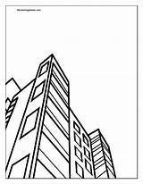 Coloring Building Pages School Getcolorings sketch template