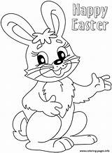 Easter Coloring Bunny Colouring Pages Printable Cute Happy Print Color Kids Christmas Sheets Rabbit Baby Colour Book Getcolorings Card Getdrawings sketch template