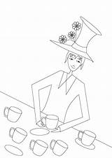 Hatter Mad Coloring Pages Hat Getcolorings Color Getdrawings sketch template