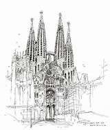 Sagrada Dibujo Barcelona Gaudi Sagrado Barcelone Croquis Dessins Visitar Mundoflaneur sketch template