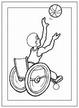 Paralympic Basketbal sketch template