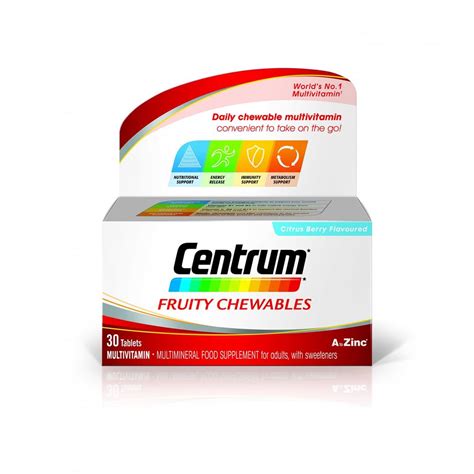 centrum fruity chewables pack multivitamin