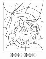 Pokemon Color Coloring Printable Pages Worksheets Kids Number Numbers Printables Sheets Pikachu Math Disney Bulbasaur Activity Colouring Activities Charmander Summer sketch template