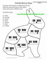 Piano Easter Coloring Music Theory Worksheets Pages Kids Keys Bunny Resources Teaching Teacher Lessons Susanparadis Kiddy Learning Wordpress Paradis Susan sketch template