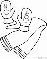 Scarf Coloring Mittens Winter Pages Christmas Mitten Scarves Color Clothing Printable Print Kids Bigactivities Strings Getdrawings Getcolorings Visit Popular 800px sketch template