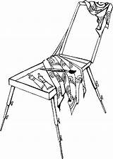 Chair Coloring Pages Furniture sketch template