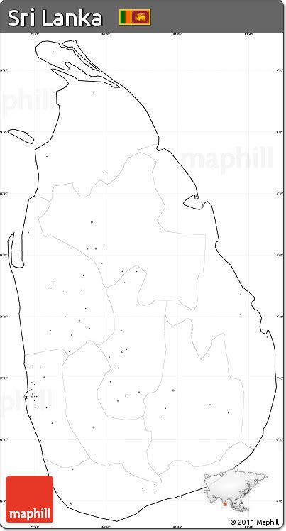 Free Blank Simple Map Of Sri Lanka No Labels