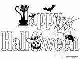 Halloween Happy Coloring Sheet sketch template