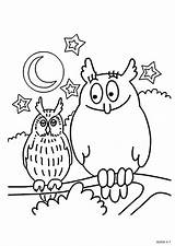 Owls Coloring Large Pages Edupics Baby sketch template