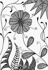 Zentangle Flowers Flower Patterns sketch template