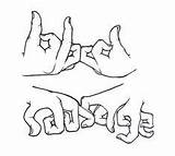 Gang Signs Blood Hand Sign Crip Piru Knowledge Bloods Fingers Symbols Meaning Gangs Transparant Bang Do Remix Twist So Motherfucker sketch template