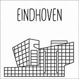 Raamtekening Eindhoven Gebouwen Bekende Ramen sketch template