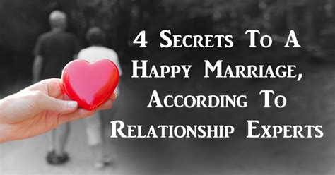 4 secrets to a happy marriage according to relationship experts