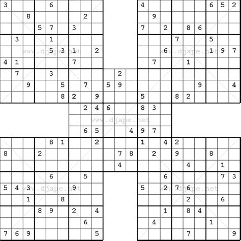 samurai sudoku   printable puzzles