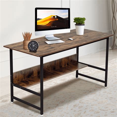 office desks computer desk rustic wood tone table plain simple lap desk