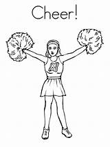 Coloring Pages Cheerleader Cheer Printable Cheerleading Girl Color Girls Beautiful Bright Colors Favorite Choose Change Template sketch template