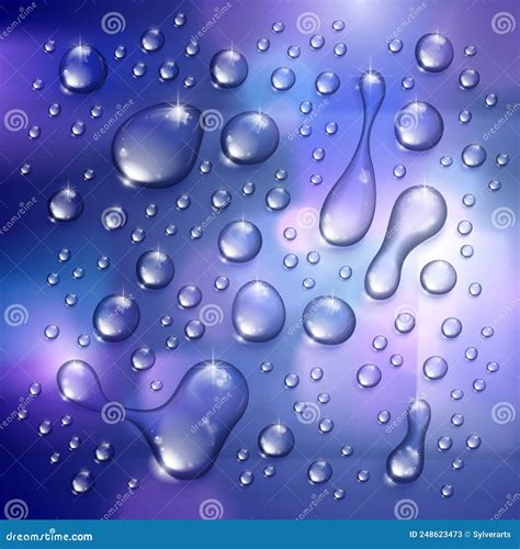 water rain drops or condensation over blurred background beyond the