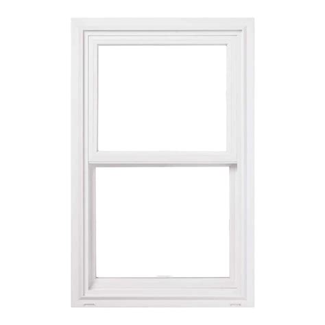 jeld wen        series double hung vinyl window white   home depot