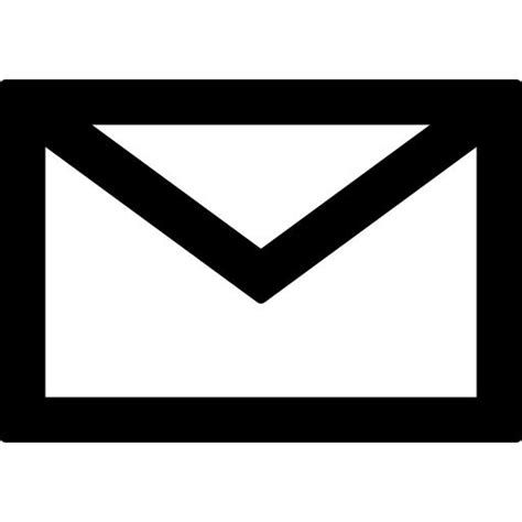 email envelope outline   mail icon vector