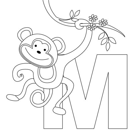 printable monkey coloring pages  kids