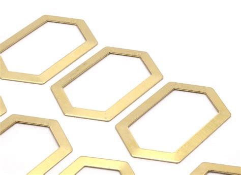 raw brass hexagons xxmm