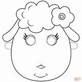 Sheep Mask Coloring Printable Pages Animal Masks Template Templates Kids Face Supercoloring Horse Drawing Choose Board Sheets Categories sketch template