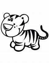 Tiger Coloring Baby Pages Clipart Kids Cub Cartoon Cute Tigers Printable Websites Cubs Kindergarten Cliparts Clip Color Simple Collection Animal sketch template